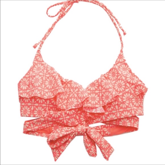 ruffle wrap bikini top